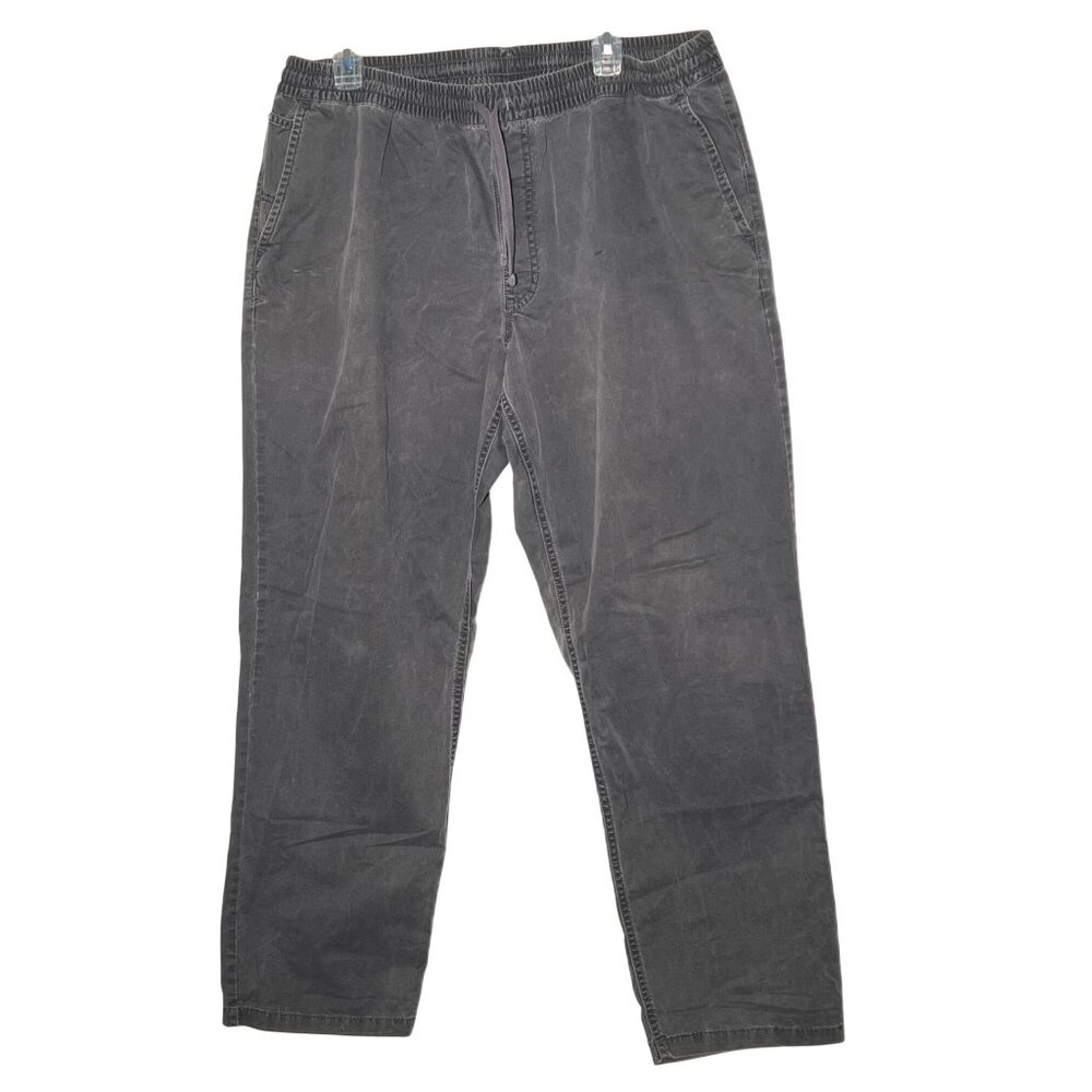 Vans Range Elastic Loose Tapered Fit Pants X-Large Gray Cotton Blend Casual Mens
